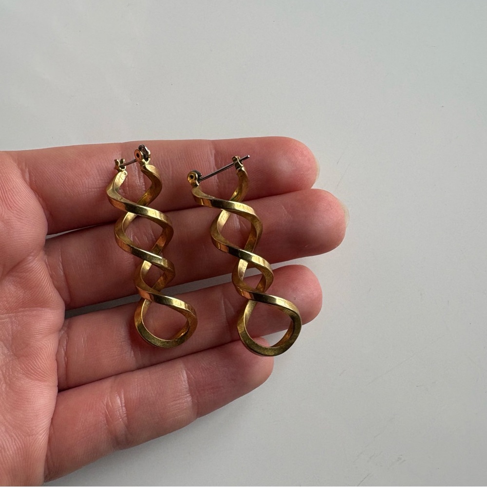 Gold Spiral Earrings